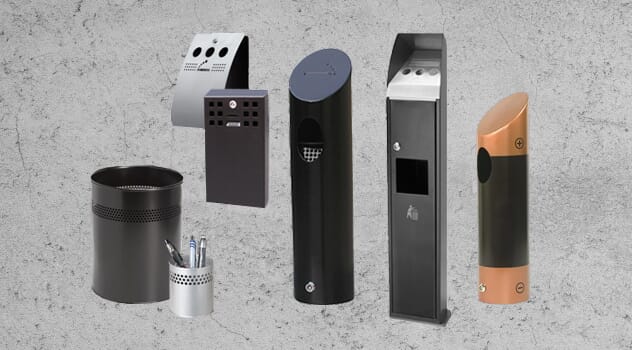 Dispensere for sigarettavfall batterier hundeposer og avfall