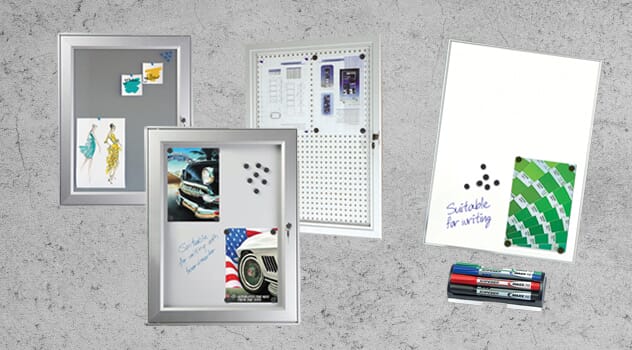 Infoskap og Whiteboardtavler