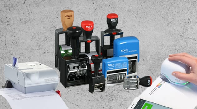 Stempler med dato og tall. Stort utvalg.