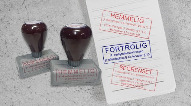 Sikkerhetsstempler anbefalt av forsvarsdepartementet