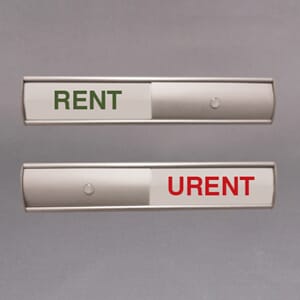 Rent Urent skilt 200x40mm