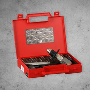 Koffert m/ass.slagstempler 2mm