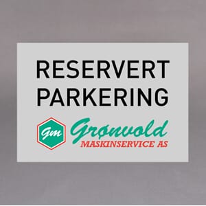 Plastskilt foliert 21x30cm