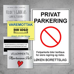 Aluminiumskilt foliert