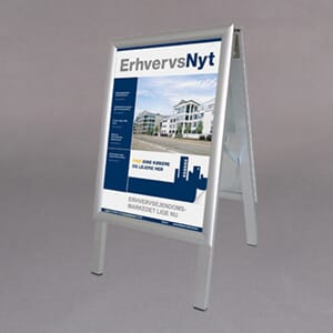 Alu line gatebukk. Sølv. Flere størrelser A3 vertikal