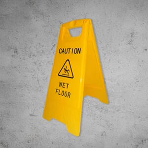 Advarselskilt plast Wet floor