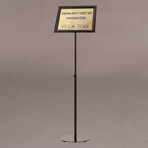 Infostativ m/messingskilt