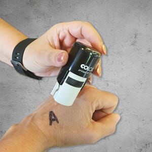 Colop rundt stempel for inngangsmerking