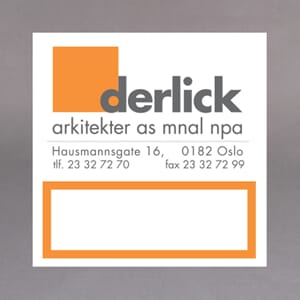 Etiketter firkantet på rull