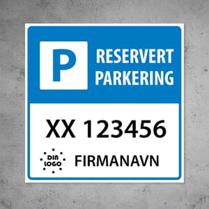 Parkering forbudt skilt 48x15cm Reservert parkering P18