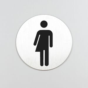 Stålskilt rundt m/pictogram