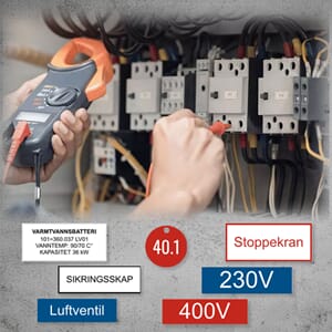 Plastskilt gravert  elektro