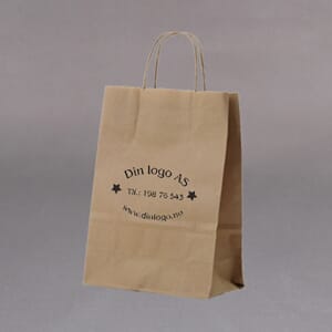 Brune papirposer 22x10x33cm  200stk