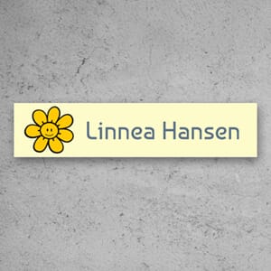 Postkasseskilt med motiv/farge 70 x15 mm