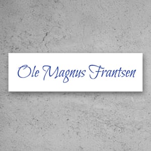 Postkasseskilt med motiv/farge - 70x20mm