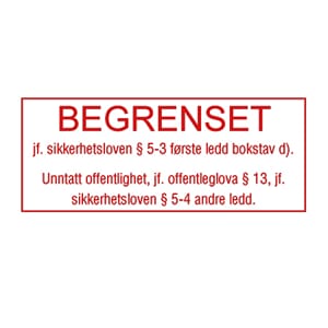 Sikkerhetsgraderingstempel BEGRENSET