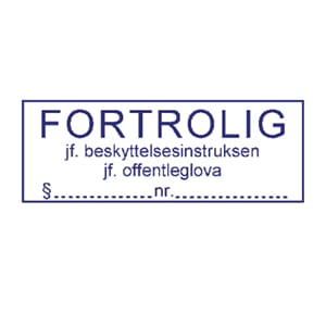 Sikkerhetsgraderingstempel FORTROLIG - SG-13