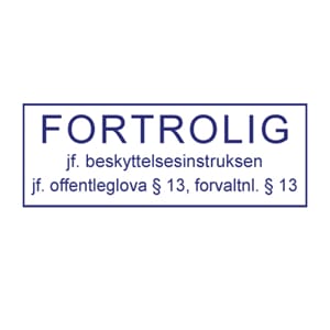 Sikkerhetsgraderingstempel FORTROLIG - SG-14