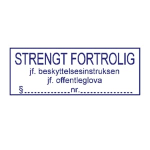 Sikkerhetsgraderingstempel FORTROLIG - SG-16
