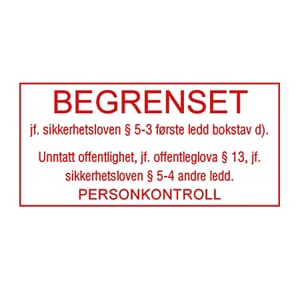 BEGRENSET PERSONKONTROLL