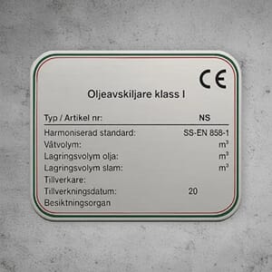 Skilt anodisert aluminium