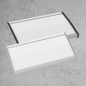 Aluminium skiltsystem vegg