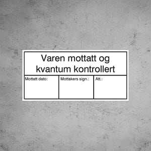 Evermark KONTROLLERT rubrikkstempel