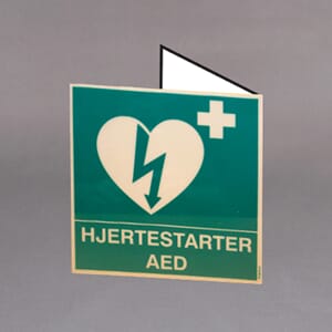 Etterlysende plogskilt Alarmknapp 20x20cm