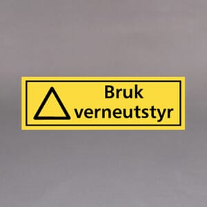 Bruk verneutstyr 30x10cm