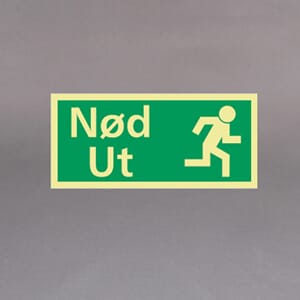 Plastskilt etterlysende utg. skilt Nød ut 33x15cm