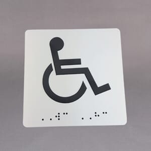 Blindeskilt HC pictogr 10x10cm