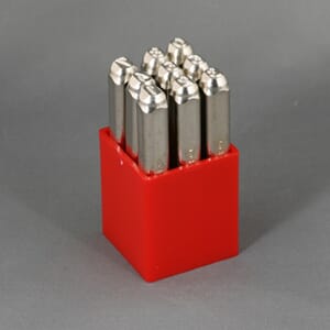 Stålstempelsett  tall 0-9