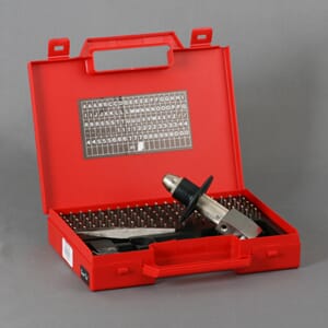 Koffert m/ass.slagstempler 2mm