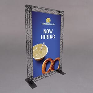 Messevegg 154 x 264cm Sort