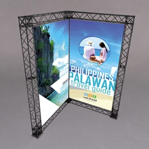 Messevegg hjørne 154x246x154cm