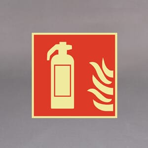 Alarm Slukkeapparat etikett 20x20cm