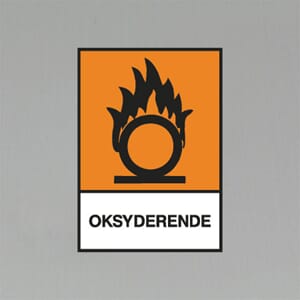 Advarselsetikett Oksyderende 10.5 x 7,5cm