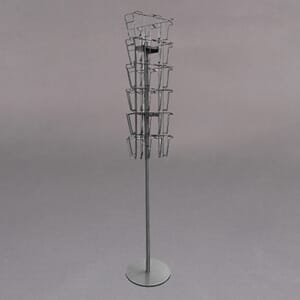 Brosjyrestativ  i lakkert stål A4 Vertikal for bord