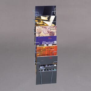 Brosjyrestativ vegg 78x23x11cm