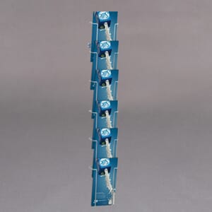 Brosjyrestativ  i lakkert stål 6xM65 For vegg