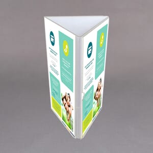 Akryl L-menyholder M65 3 sider Horisontal