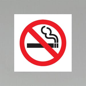 Forbuds etikett Røyking forbudt 10x10cm