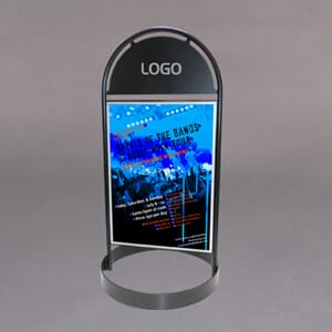 Gotik gatebukk Rund fot 50x70cm Sort