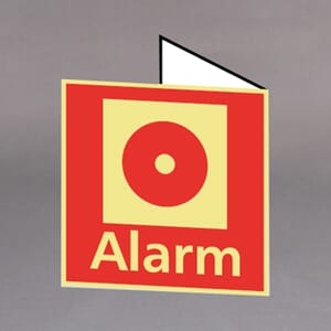 Plastskilt Trapp Alarm 15x15cm