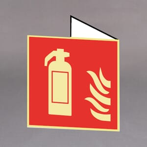 Etterlysende plogskilt Slukkeapparet 20x20cm