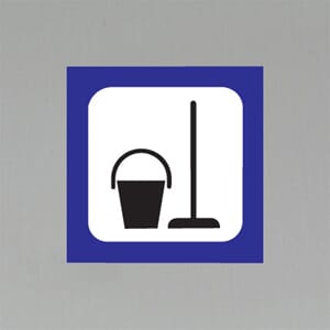 Plastskilt med info Bøttekott 20x20cm