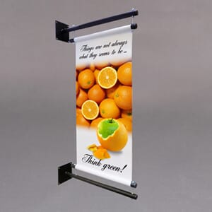 Veggfeste for banner Sort 50cm