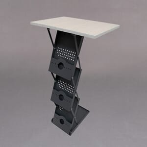 Brosjyrestativ sammenleggbart