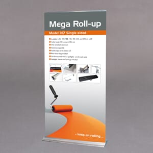 Mega roll up enkeltsidig m/bag