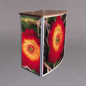 Demodisk m/hylle og topplate